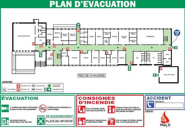 Plan d'évacuation incendie